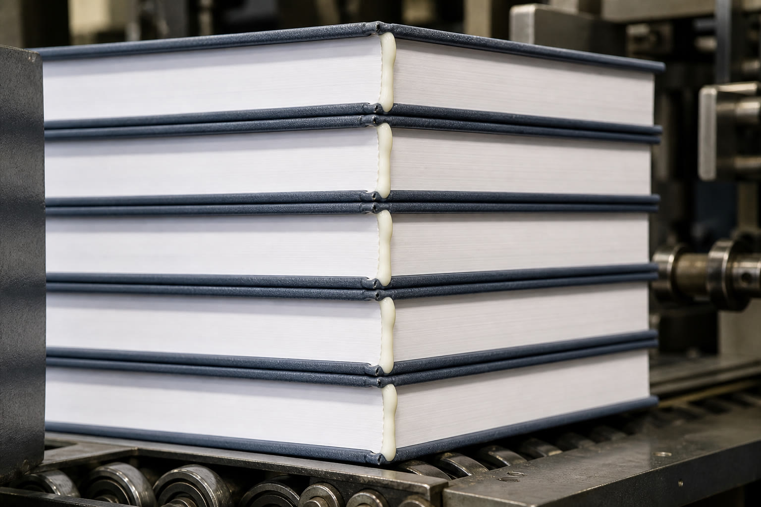PUR hot melt on bookbinding spines