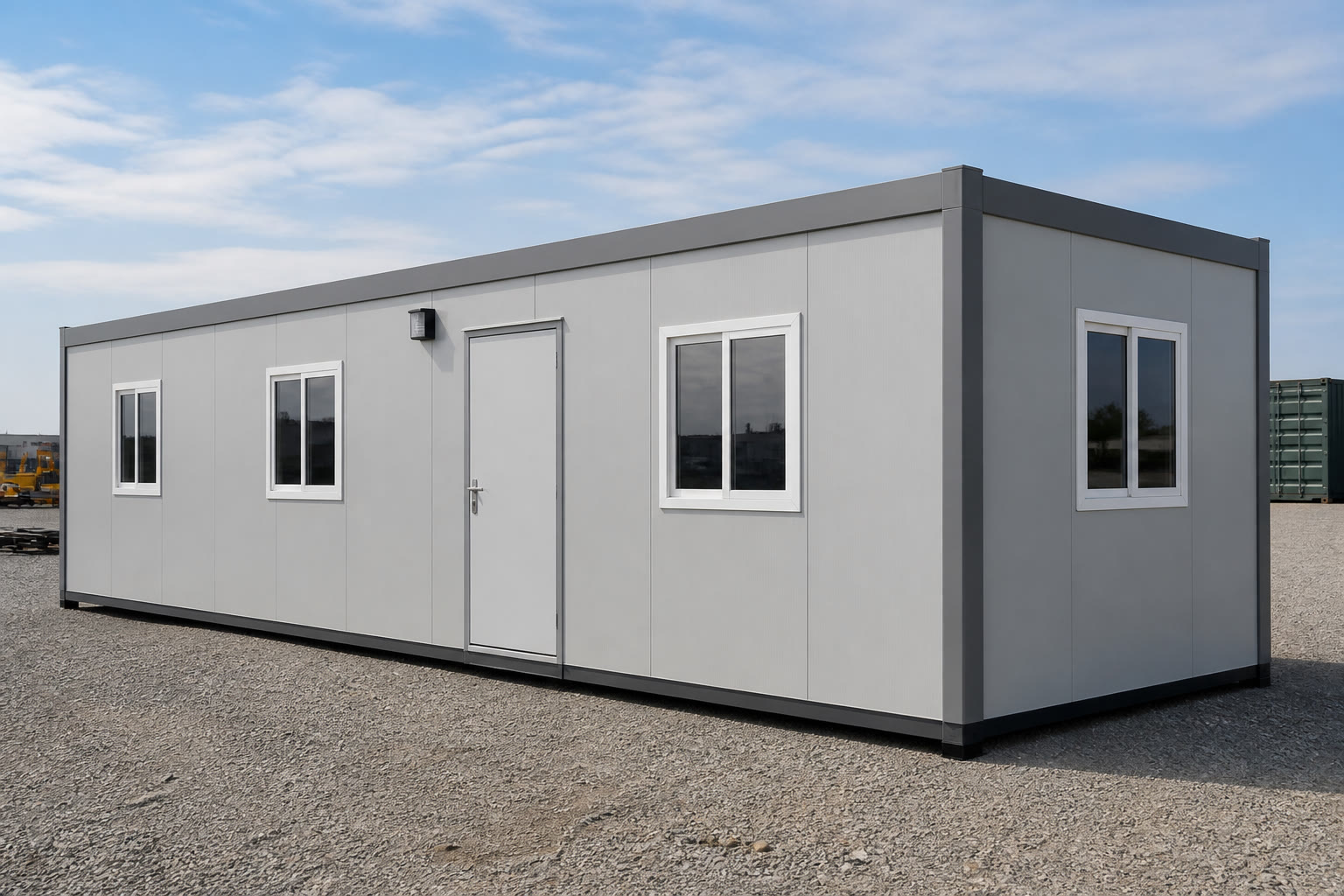 Modular jobsite building with sandwich panel walls