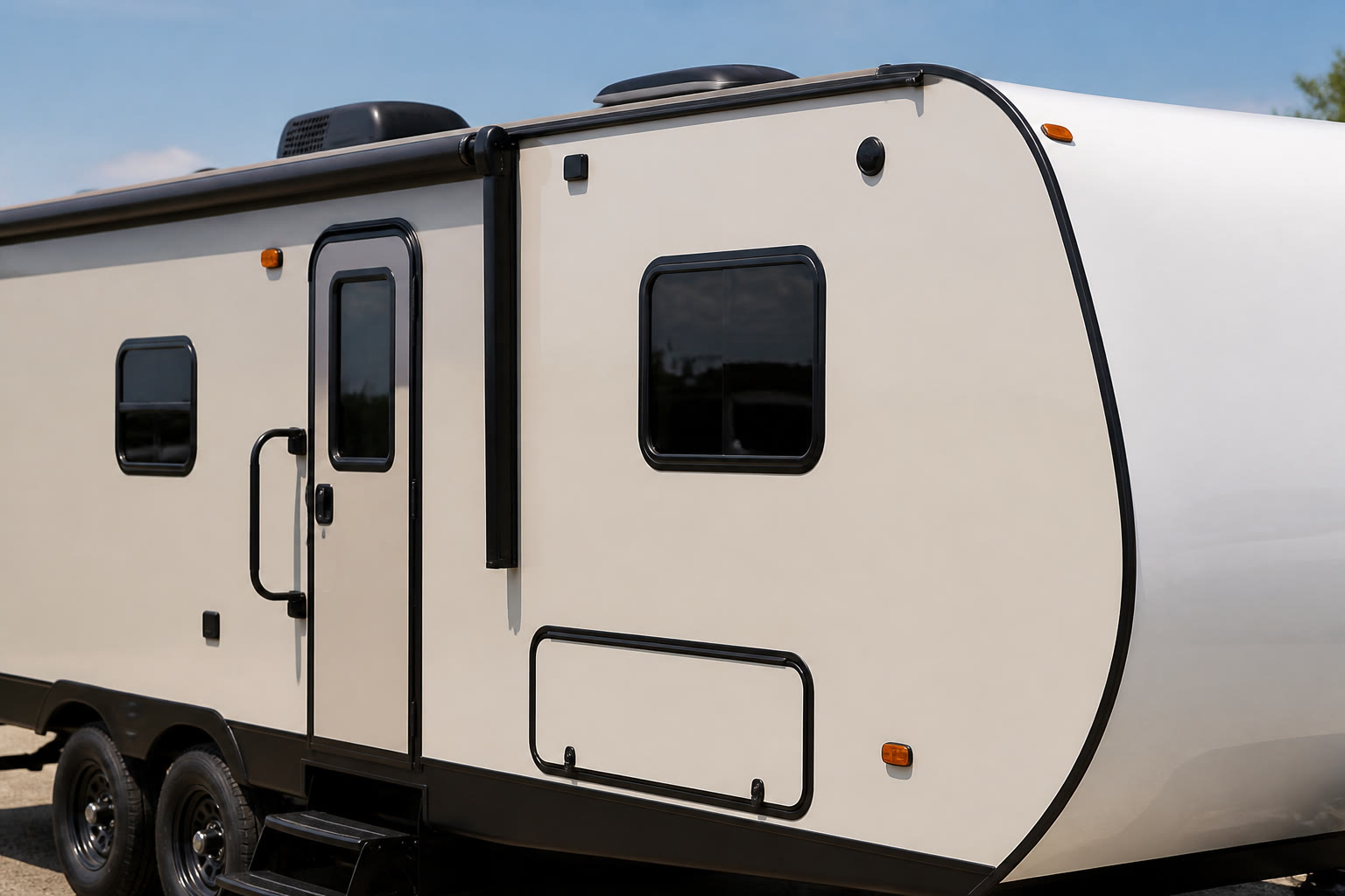 RV walls and roof using laminated sandwich panels